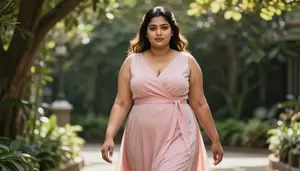 Sri Lankan Woman In Her Mid 20s With Full Figured And Curvy Figure With Dark
