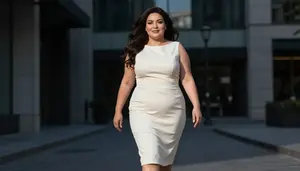 Turkish Mature Woman With Plump Figure With Dark Brown Long Flowing Hair Wearing