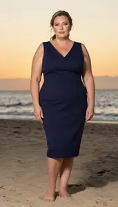 Western European Woman In Her 50s With Heavyset Figure With Light Brown Half Up