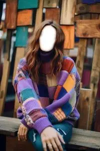 Colorful Sweater, Stylish Woman, Woman