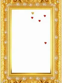 Golden Love Hearts Photo Frame. Add Your Photos