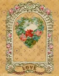 Valentine Love Ornate background phone wallpaper