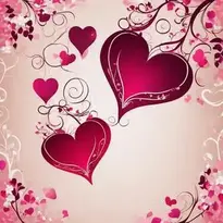 Beautiful Love Hearts Background. Add Your Photos