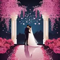 Beautiful Love Hearts Background. Add Your Photos