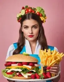 Healthy Food Junk Food Fancy Dress face swap