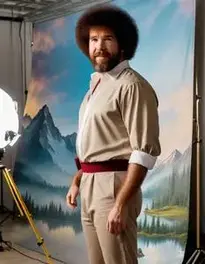Bob Ross Fancy Dress face swap