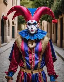 Jester Fancy Dress face swap