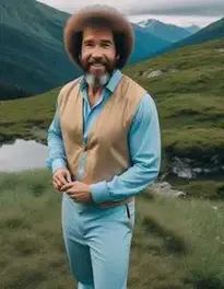 Bob Ross Fancy Dress face swap