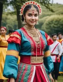 Folk Dance Fancy Dress face swap