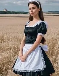 French Maid Fancy Dress face swap
