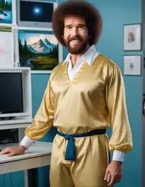 Bob Ross Fancy Dress face swap