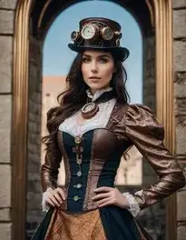 Steampunk Dress Fancy Dress face swap