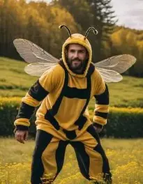 Bee Costume Adult Fancy Dress face swap