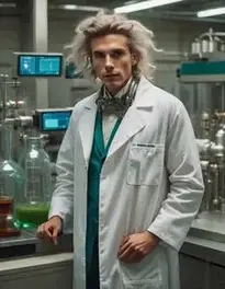 Mad Scientist Fancy Dress face swap