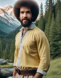 Bob Ross Fancy Dress face swap