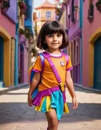 Dora Fancy Dress face swap