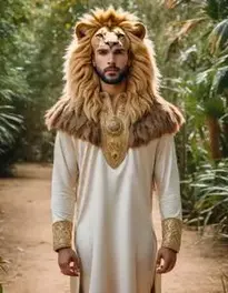 Lion Fancy Dress face swap