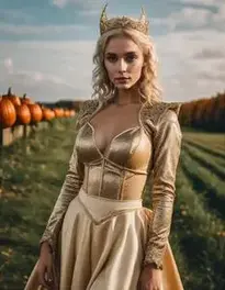 Blonde Halloween Fancy Dress face swap
