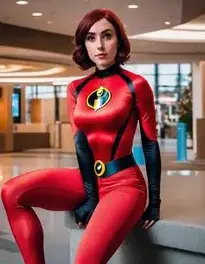 Elastigirl Cosplay Fancy Dress face swap