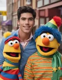Ernie And Bert Fancy Dress face swap
