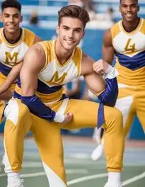 Male Cheerleader Outfit Fancy Dress face swap