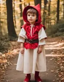 Boy Little Red Riding Hood Fancy Dress face swap