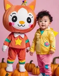 Pinkfong Halloween Fancy Dress face swap