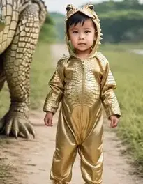 Boy Crocodile Fancy Dress face swap