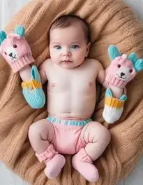 Newborn Outfit Gender Neutral Fancy Dress face swap
