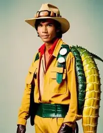 Crocodile Hunter Fancy Dress face swap