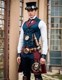Steampunk Outfits Male Fancy Dress face swap
