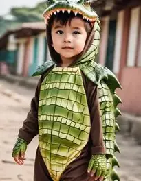 Boy Crocodile Fancy Dress face swap