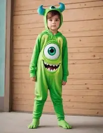 Mike Wazowski Boy Fancy Dress face swap
