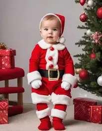 Father Christmas Outfit Fancy Dress. face swap