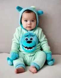 Newborn Sulley Costume Fancy Dress. face swap