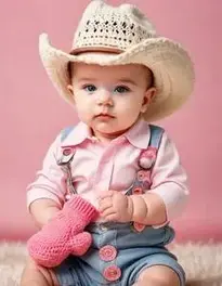 Newborn Cowgirl Costume Fancy Dress.
