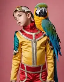 Boy Parrot Fancy Dress face swap