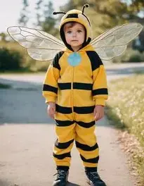 Boy Bee Fancy Dress face swap