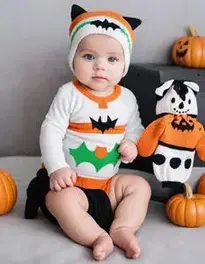 Halloween with a newborn Fancy Dress face swap