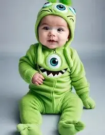 Mike wazowski costume newborn Fancy Dress face swap