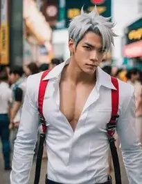 Cosplay Garou Fancy Dress face swap