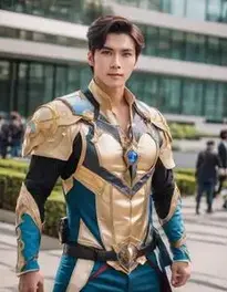 Handsome Male Cosplayers Fancy Dress face swap