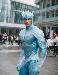 Ice Man Fancy Dress face swap
