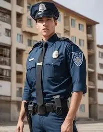 Youth Police Officer Fancy Dress face swap