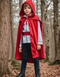 strapless open back dress Little Red Riding Hood Costume 7-8 Years
