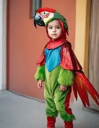 Boy Parrot Fancy Dress face swap