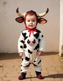 2t Cow Fancy Dress face swap