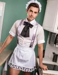 French Maid Outfit For A Man Fancy Dress face swap
