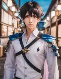 Male Handsome Anime Cosplay Fancy Dress face swap