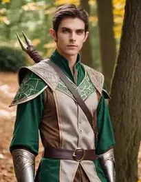 Male Wood Elf Cosplay Fancy Dress face swap